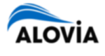 Alovia Logo mit einem Link auf ihre Website.